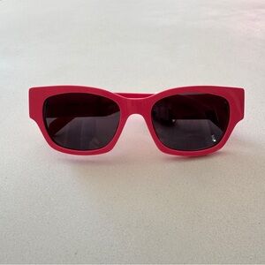 NEW Celine CL40197U 74A Pink Rectangle Full-Rim Sunglasses
